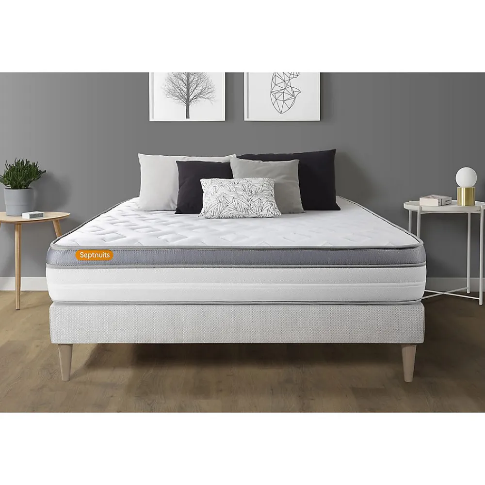 Sept Nuits Ensemble Mémoire de forme de confort Ferme avec sommier kit* Ensemble Sommier Et Matelas