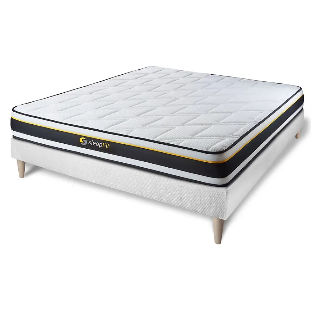 Sleepfit Ensemble Mousse de confort Très ferme avec sommier tapissier* Ensemble Sommier Et Matelas