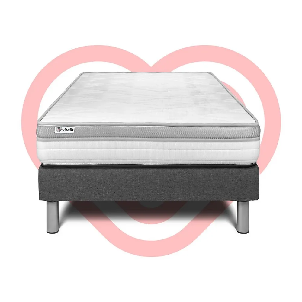 Vitalit Ensemble Mousse de confort Ferme avec sommier kit* Ensemble Sommier Et Matelas