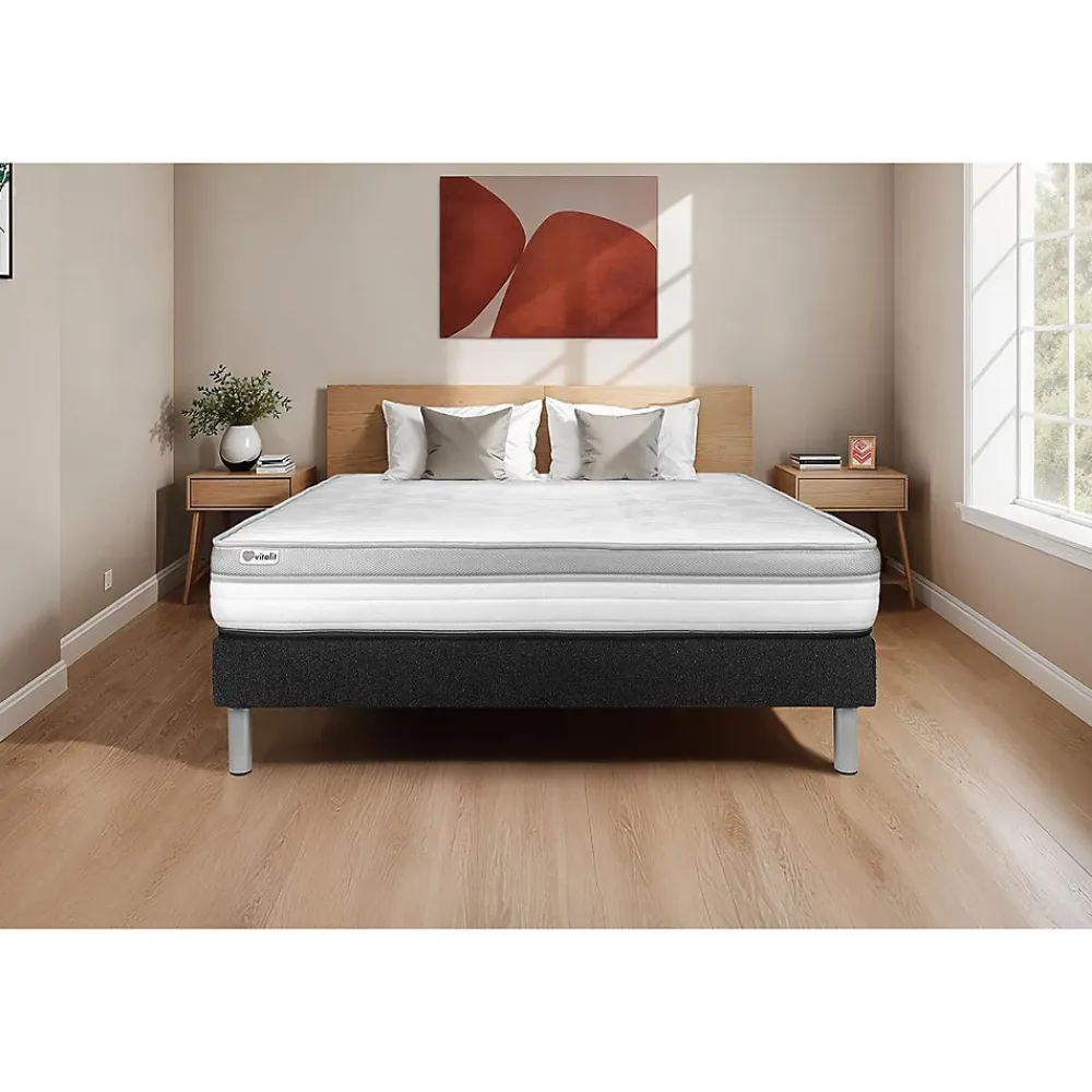 Vitalit Ensemble Mousse de confort Ferme avec sommier kit* Ensemble Sommier Et Matelas