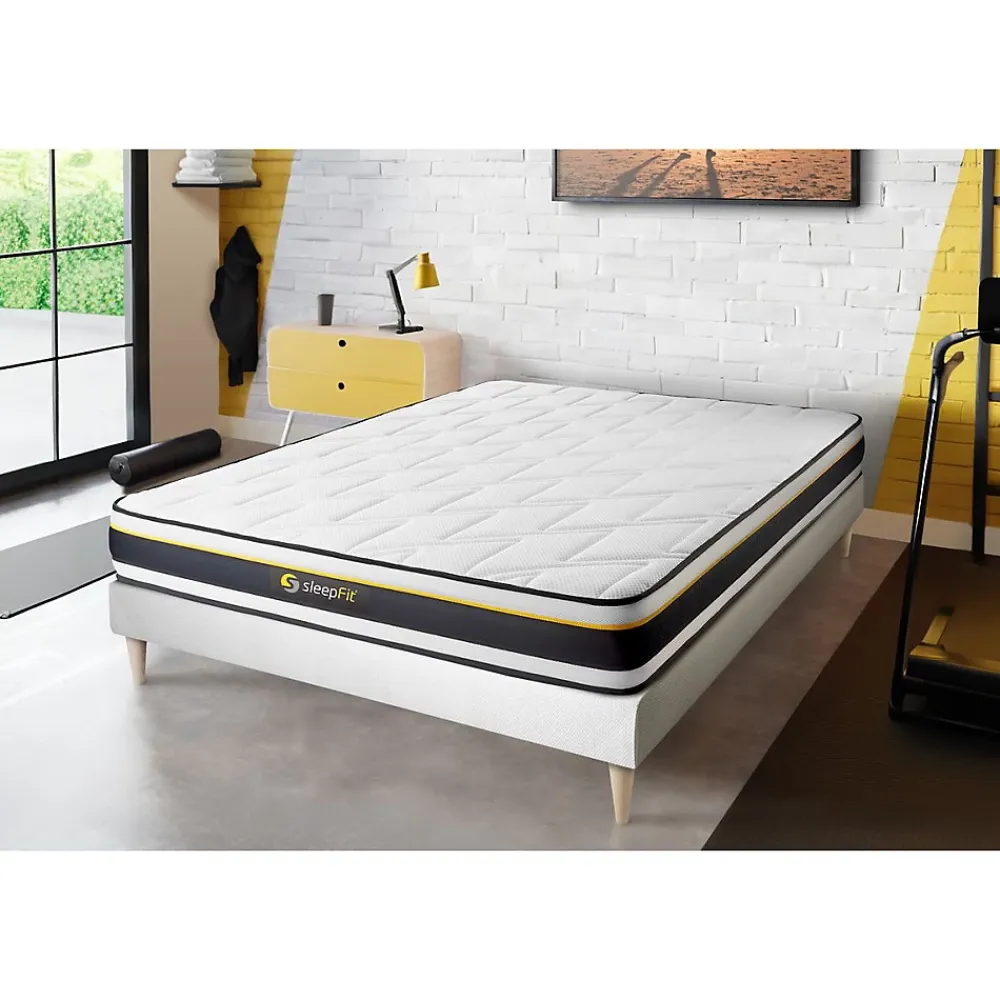 Sleepfit Ensemble Mousse de confort Très ferme avec sommier tapissier* Ensemble Sommier Et Matelas