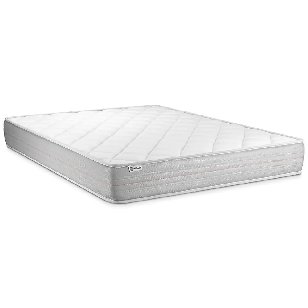 Vitalit Ensemble Mousse polyuréthane à mémoire de forme de confort Ferme avec sommier tapissier* Ensemble Sommier Et Matelas