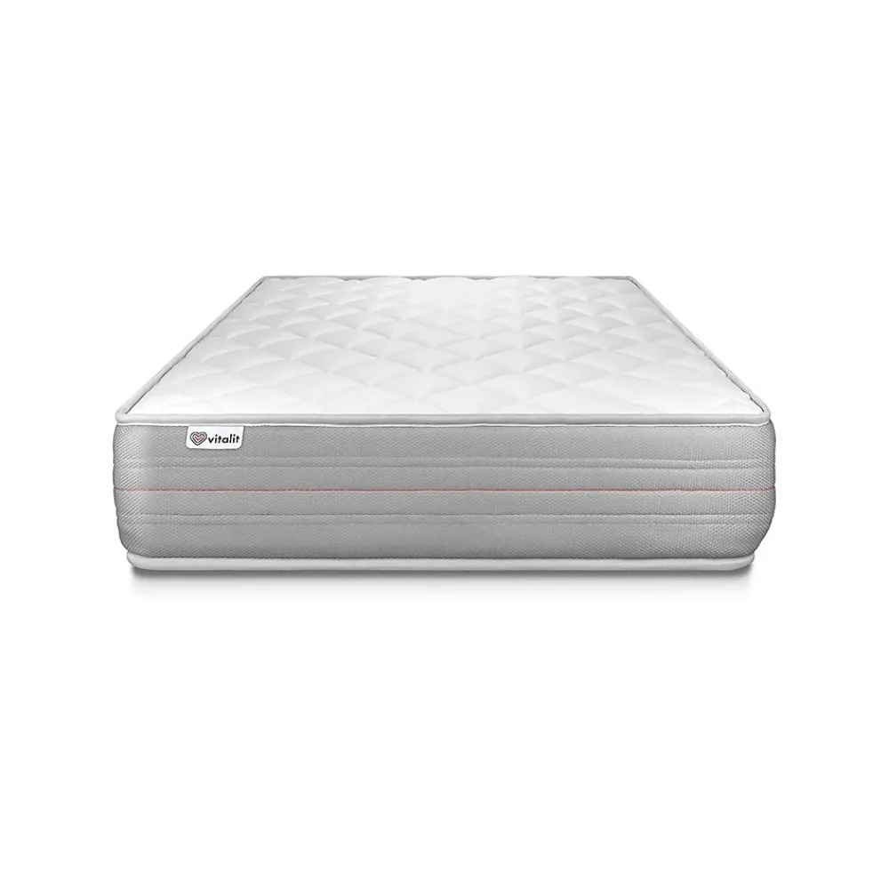 Vitalit Ensemble Mousse polyuréthane à mémoire de forme de confort Ferme avec sommier tapissier* Ensemble Sommier Et Matelas