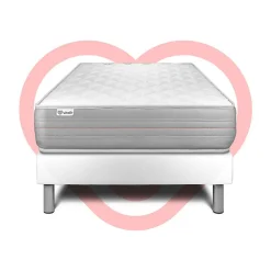 Ensemble Mousse polyuréthane à mémoire de forme de confort Ferme avec sommier tapissier><noscript><img width=