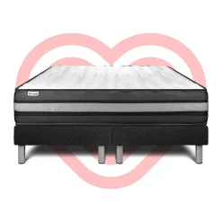 Vitalit Ensemble Mousse polyuréthane à mémoire de forme de confort Ferme avec sommier tapissier* Ensemble Sommier Et Matelas