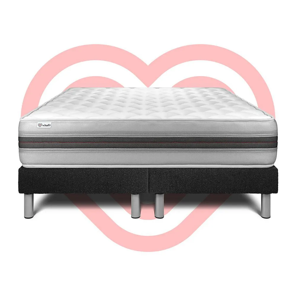 Ensemble Mousse polyuréthane à mémoire de forme de confort Equilibré avec sommier tapissier>Vitalit Sale