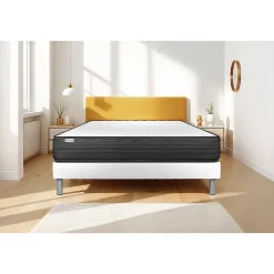 Vitalit Ensemble Mousse polyuréthane à mémoire de forme de confort Ferme avec sommier tapissier* Ensemble Sommier Et Matelas