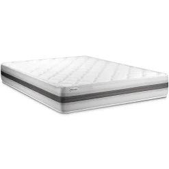 Ensemble Mousse polyuréthane à mémoire de forme de confort Equilibré avec sommier kit><noscript><img width=