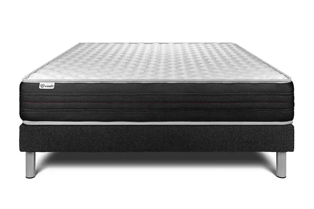Vitalit Ensemble Mousse polyuréthane à mémoire de forme de confort Ferme avec sommier kit* Ensemble Sommier Et Matelas