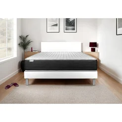 Ensemble Mousse polyuréthane à mémoire de forme de confort Ferme avec sommier kit>Vitalit Discount