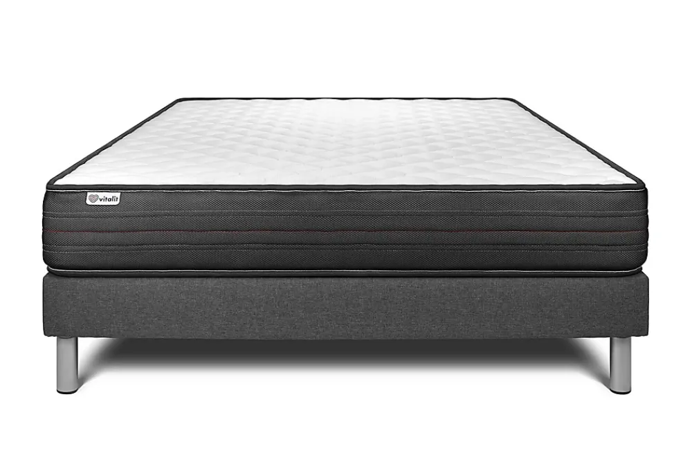 Vitalit Ensemble Mousse polyuréthane à mémoire de forme de confort Ferme avec sommier kit* Ensemble Sommier Et Matelas