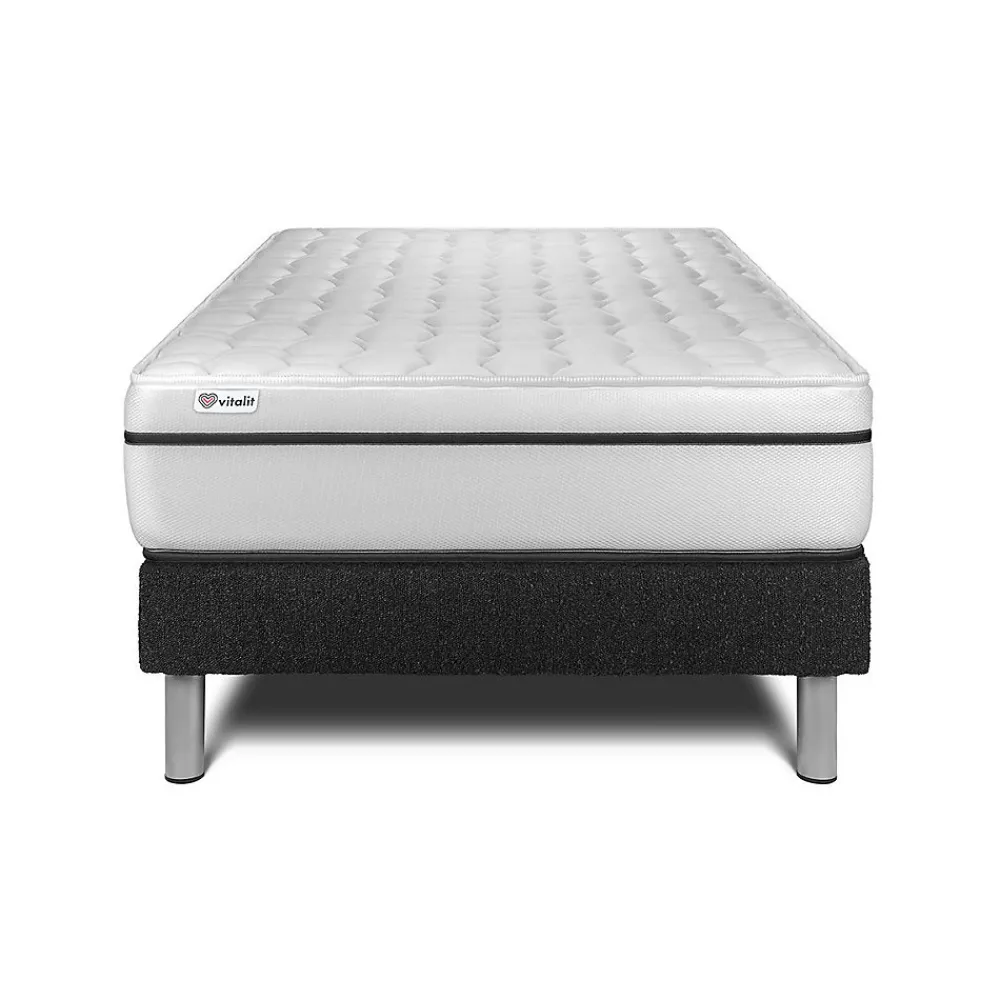 Vitalit Ensemble Mousse polyuréthane à mémoire de forme de confort Ferme avec sommier kit* Ensemble Sommier Et Matelas
