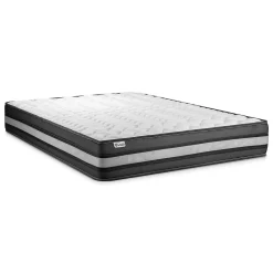 Ensemble Mousse polyuréthane à mémoire de forme de confort Ferme avec sommier tapissier><noscript><img width=