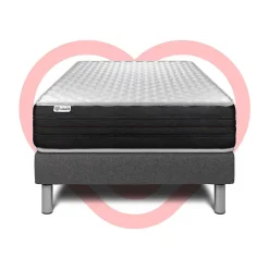 Vitalit Ensemble Mousse polyuréthane à mémoire de forme de confort Ferme avec sommier tapissier* Ensemble Sommier Et Matelas