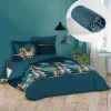 Ensemble parure de couette 260x240 cm Alianor + drap housse 160x200 Bleu>L'Effet Papillon Sale