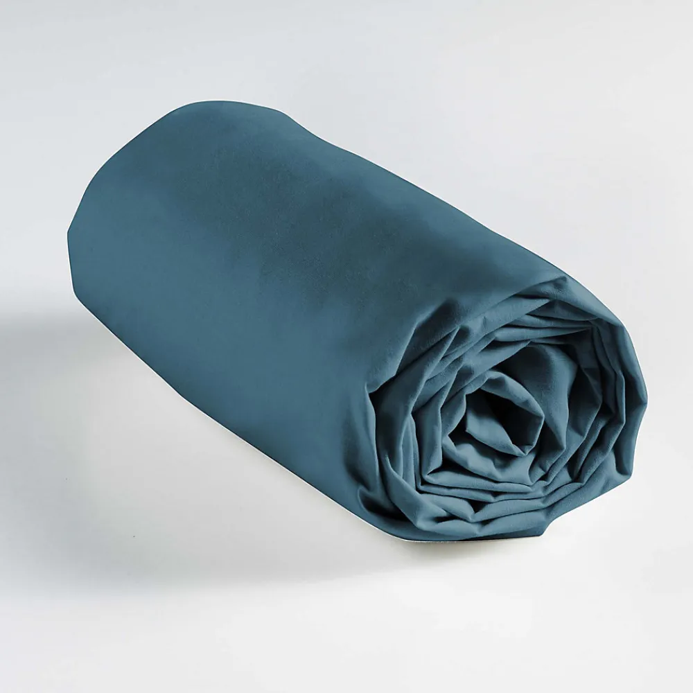 Ensemble parure de couette 260x240 cm Alianor + drap housse 160x200 Bleu>L'Effet Papillon Sale
