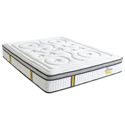 Ensemble Reina 2.0 140x190 cm Matelas Ressorts ensachés + Sommier Bois><noscript><img width=