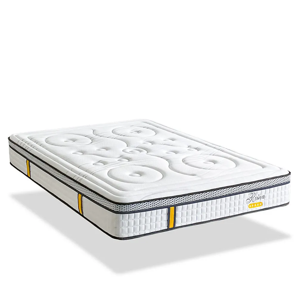 Ensemble Reina 2.0 90x200 cm Matelas Ressorts ensachés + Sommier Bois>Bellecour Sale