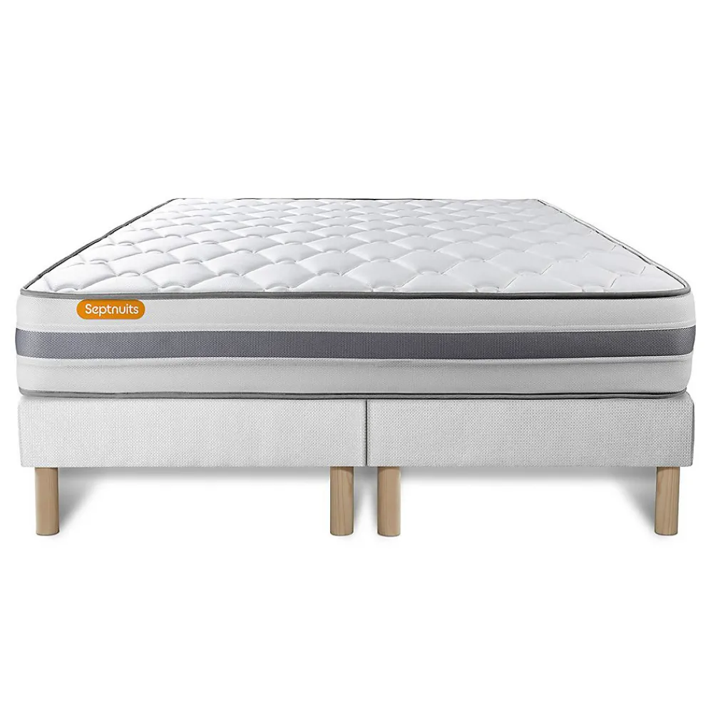 Ensemble Ressorts ensachés et mémoire de forme de confort Ferme avec sommier tapissier>Sept Nuits Clearance