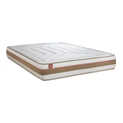 Marmottes & Co Ensemble Ressorts ensachés et mémoire de forme de confort Equilibré avec sommier tapissier* Ensemble Sommier Et Matelas