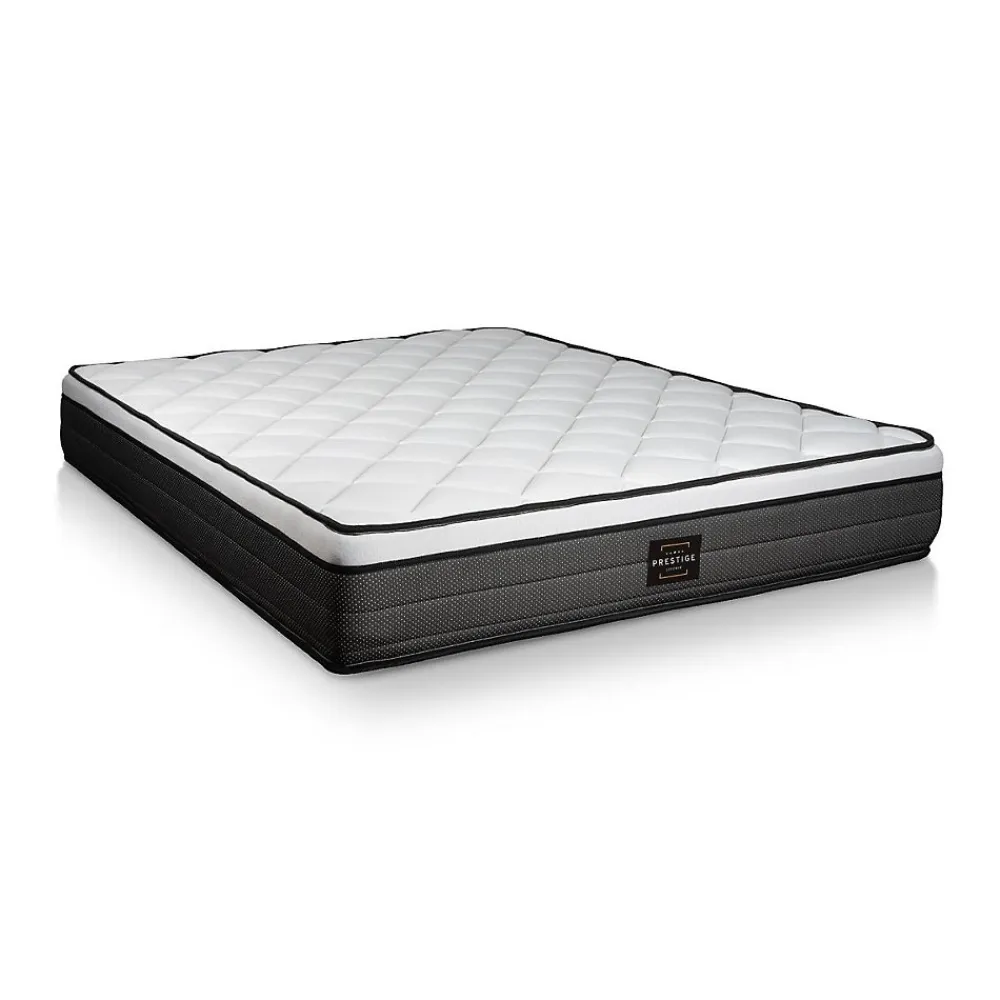 Prestige Literie Ensemble Ressorts ensachés et mémoire de forme de confort Equilibré avec sommier tapissier* Ensemble Sommier Et Matelas