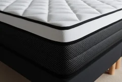 Prestige Literie Ensemble Ressorts ensachés et mémoire de forme de confort Equilibré avec sommier tapissier* Ensemble Sommier Et Matelas