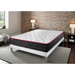 Somness Ensemble Ressorts ensachés et mémoire de forme de confort Equilibré avec sommier kit* Ensemble Sommier Et Matelas