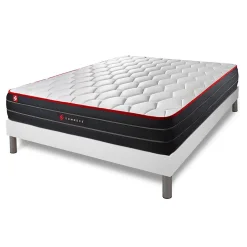 Somness Ensemble Ressorts ensachés et mémoire de forme de confort Equilibré avec sommier kit* Ensemble Sommier Et Matelas