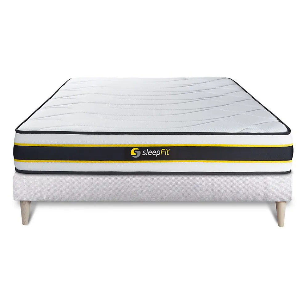 Ensemble Ressorts ensachés et mémoire de forme de confort Ferme avec sommier tapissier>Sleepfit Hot