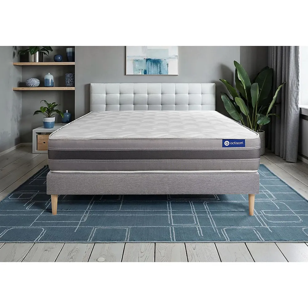 Ensemble Ressorts ensachés et mémoire de forme de confort Mi-ferme avec sommier kit>Actisom Online