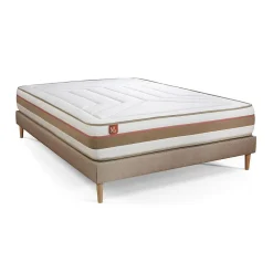 Ensemble Ressorts ensachés et mémoire de forme de confort Equilibré avec sommier kit><noscript><img width=