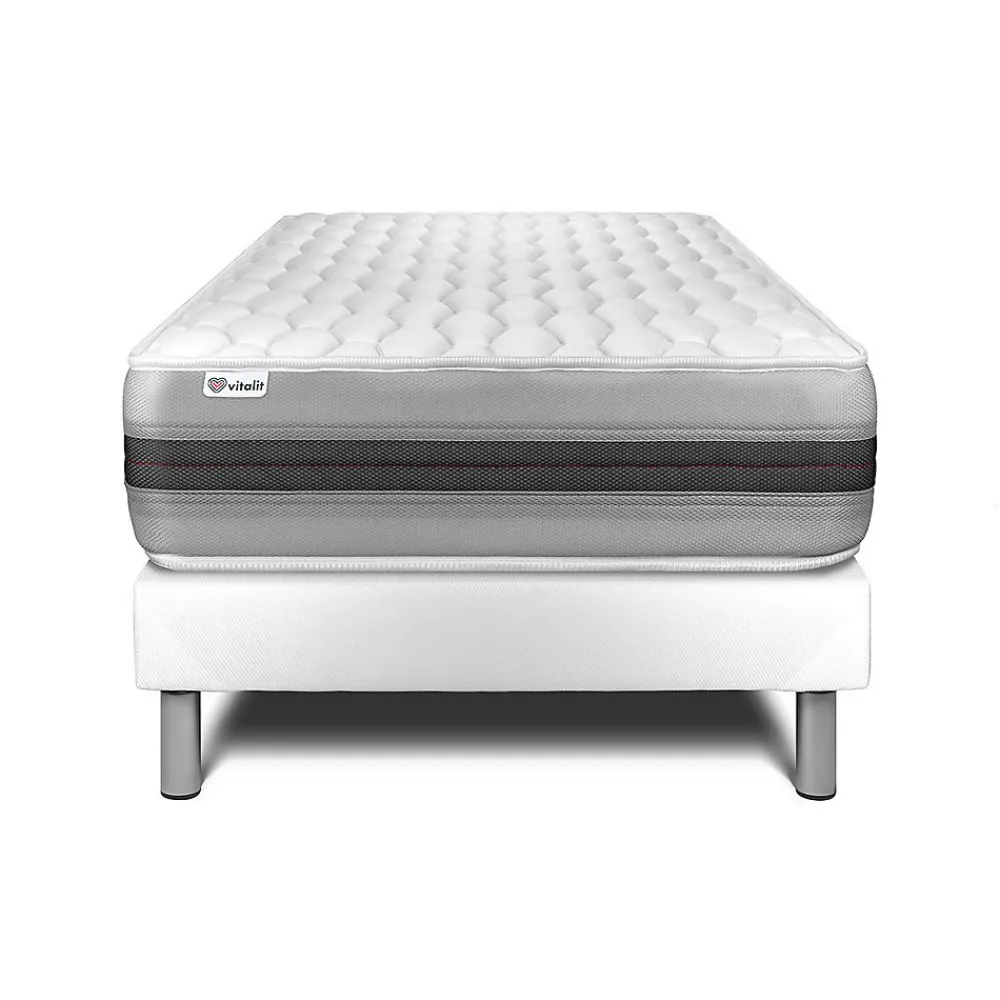 Ensemble Ressorts ensachés et mémoire de forme de confort Equilibré avec sommier tapissier>Vitalit