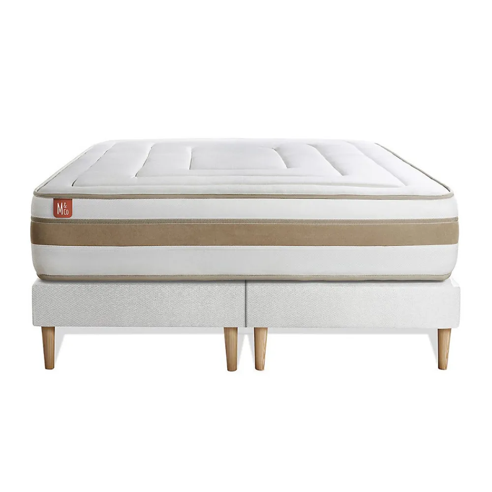 Ensemble Ressorts ensachés et mémoire de forme de confort Equilibré avec sommier tapissier>Marmottes & Co Hot