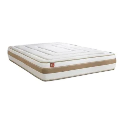 Ensemble Ressorts ensachés et mémoire de forme de confort Equilibré avec sommier tapissier><noscript><img width=