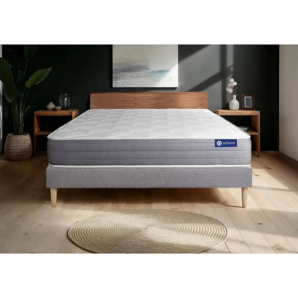 Ensemble Ressorts ensachés et mémoire de forme de confort Mi-ferme avec sommier kit>Actisom Outlet