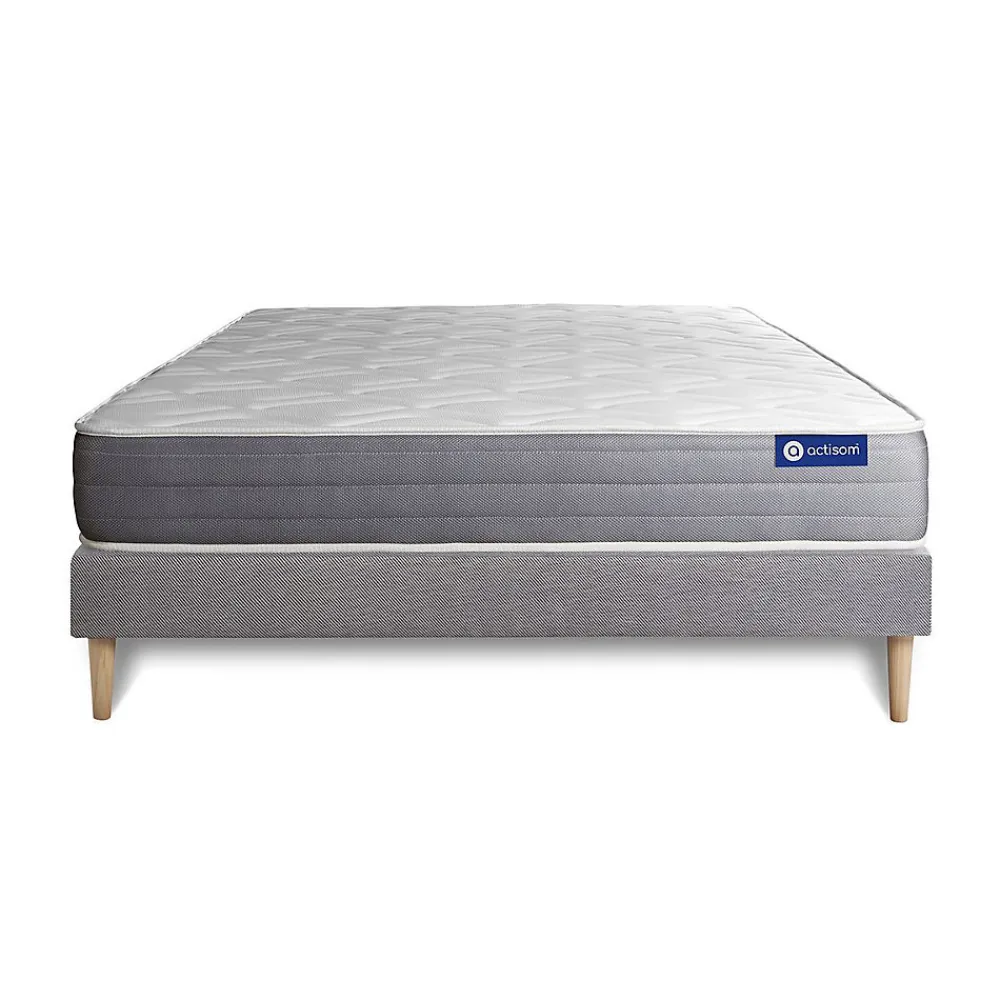 Ensemble Ressorts ensachés et mémoire de forme de confort Mi-ferme avec sommier kit>Actisom Outlet
