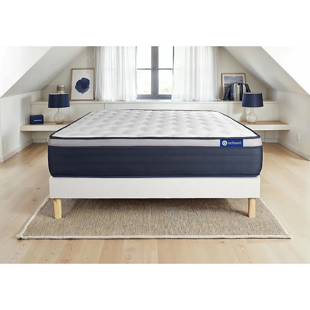 Ensemble Ressorts ensachés et mémoire de forme de confort Ferme avec sommier kit>Actisom Online