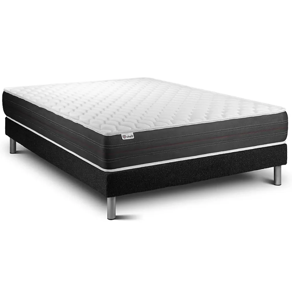 Vitalit Ensemble Ressorts ensachés de confort Ferme avec sommier kit* Ensemble Sommier Et Matelas