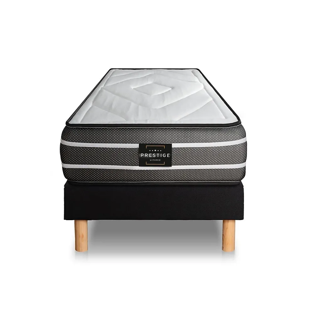 Prestige Literie Ensemble Ressorts ensachés et mémoire de forme de confort Ferme avec sommier kit* Ensemble Sommier Et Matelas