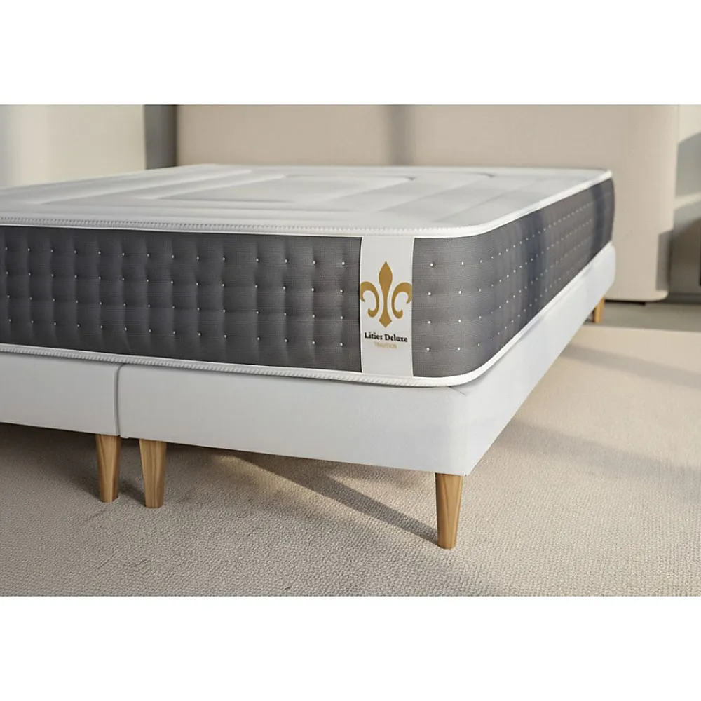 Ensemble Ressorts ensachés et mémoire de forme de confort Ferme avec sommier tapissier>Litier Deluxe Online