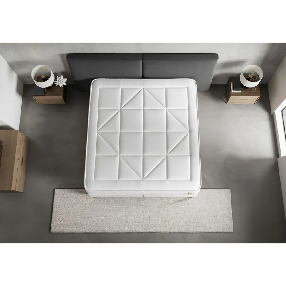 Ensemble Ressorts ensachés et mémoire de forme de confort Equilibré avec sommier tapissier>Litier Deluxe Hot
