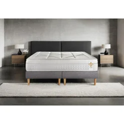 Litier Deluxe Ensemble Ressorts ensachés et mémoire de forme de confort Equilibré avec sommier tapissier* Ensemble Sommier Et Matelas