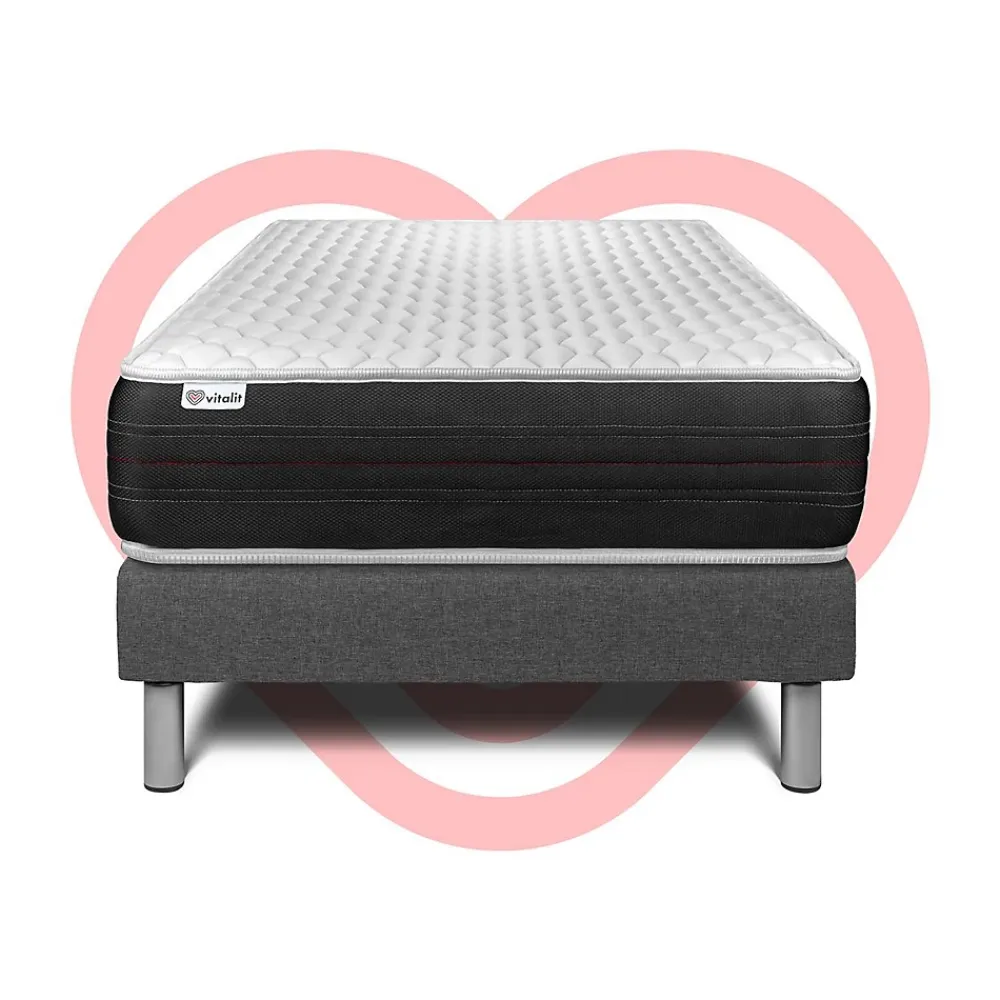 Vitalit Ensemble Ressorts ensachés de confort Ferme avec sommier kit* Ensemble Sommier Et Matelas