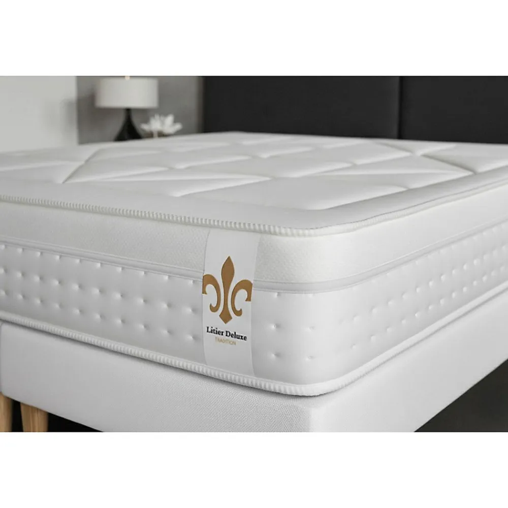 Ensemble Ressorts ensachés et mémoire de forme de confort Equilibré avec sommier tapissier>Litier Deluxe Online