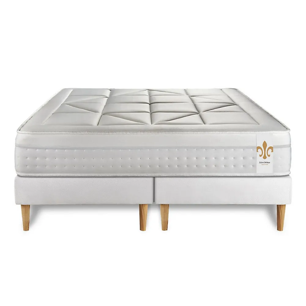 Ensemble Ressorts ensachés et mémoire de forme de confort Equilibré avec sommier tapissier>Litier Deluxe Online