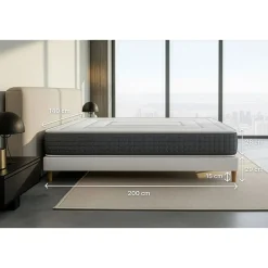 Litier Deluxe Ensemble Ressorts ensachés et mémoire de forme de confort Ferme avec sommier kit* Ensemble Sommier Et Matelas