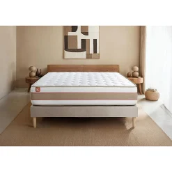 Marmottes & Co Ensemble Ressorts ensachés et mémoire de forme de confort Equilibré avec sommier tapissier* Ensemble Sommier Et Matelas