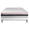 Somness Ensemble Ressorts ensachés et mémoire de forme de confort Ferme avec sommier tapissier* Ensemble Sommier Et Matelas