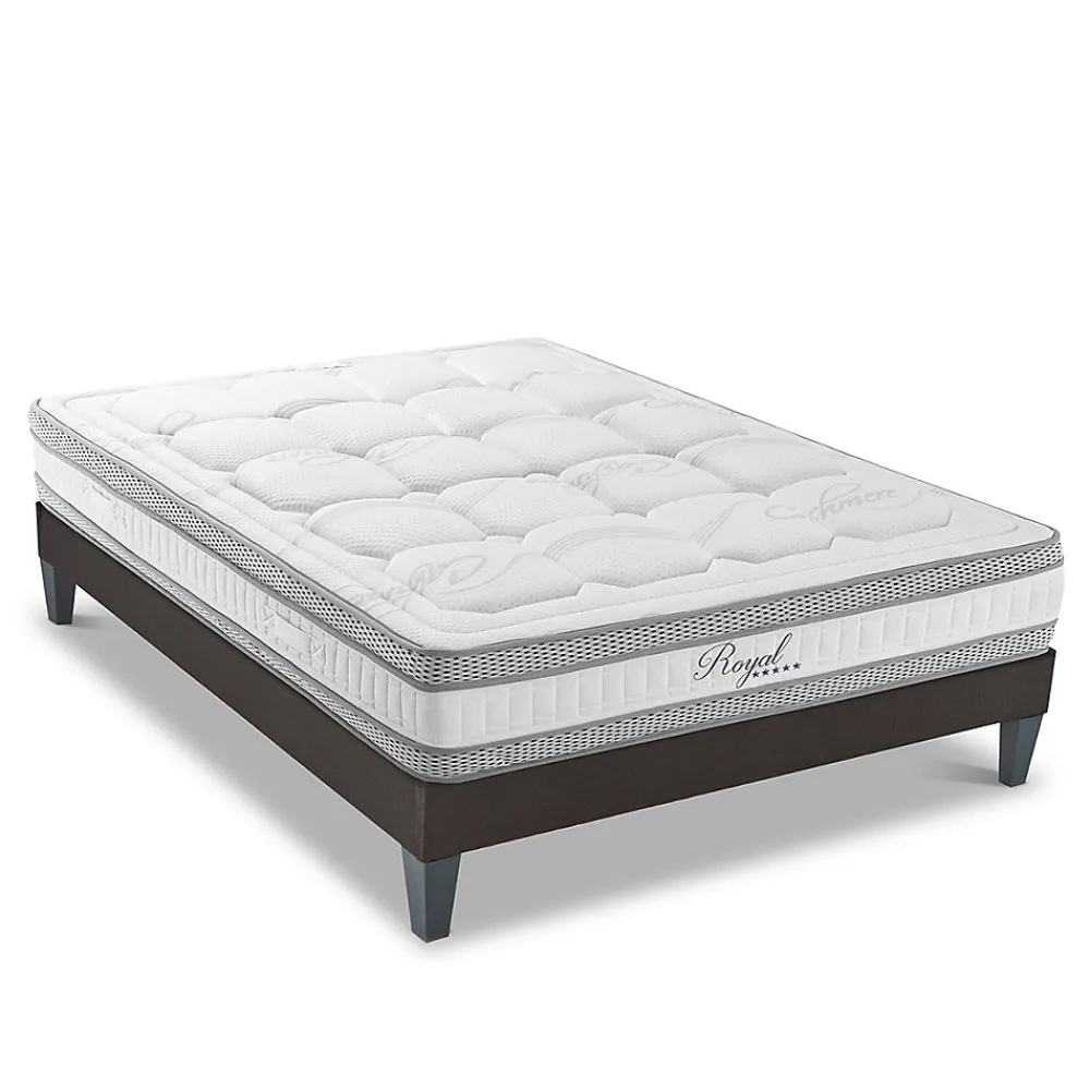 Hypsom Ensemble Royal 5 Etoiles 90x190 cm Matelas Mousse + Sommier Bois* Ensemble Sommier Et Matelas