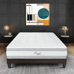 Hypsom Ensemble Royal 5 Etoiles 90x190 cm Matelas Mousse + Sommier Bois* Ensemble Sommier Et Matelas